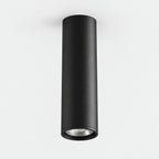 Spot LED cylindrique noir en aluminium – vue principale