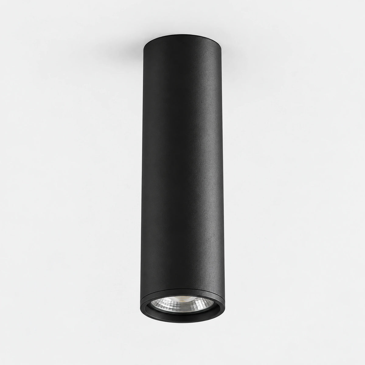 Spot LED cylindrique noir en aluminium – vue principale