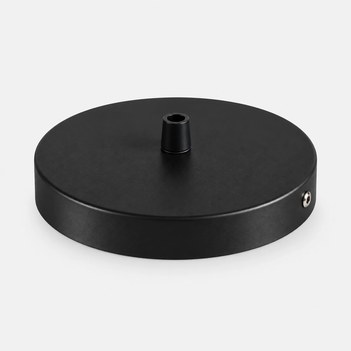 Support rond noir en métal pour suspension – vue principale