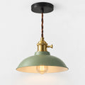 Suspension luminaire rétro en métal vert – vue principale