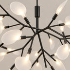 Branches et diffuseurs de la suspension LED arbre noire