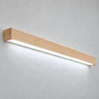 Détail applique murale LED en bois 60 cm lumière blanche