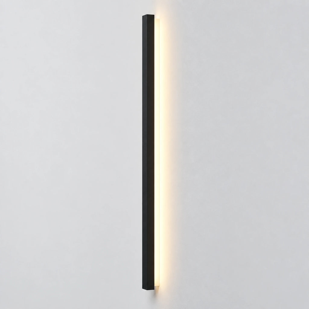 Applique murale LED noire vue de profil