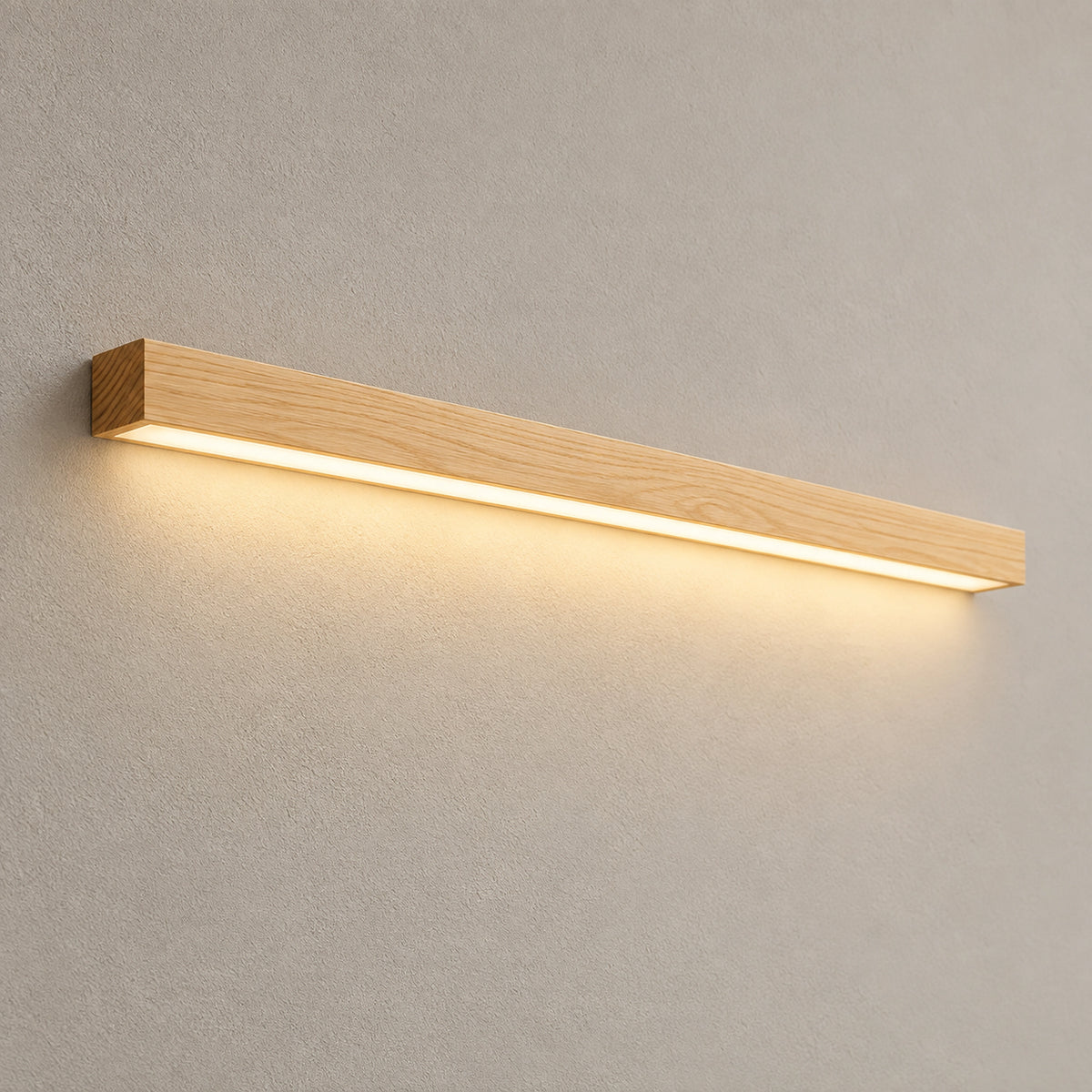 Applique murale LED en bois 80 cm lumière chaleureuse