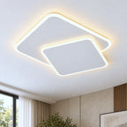 Plafonnier LED blanc carré 50 cm, lumière blanche