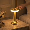 Lampe de chevet tactile LED dorée rechargeable avec commande supérieure
