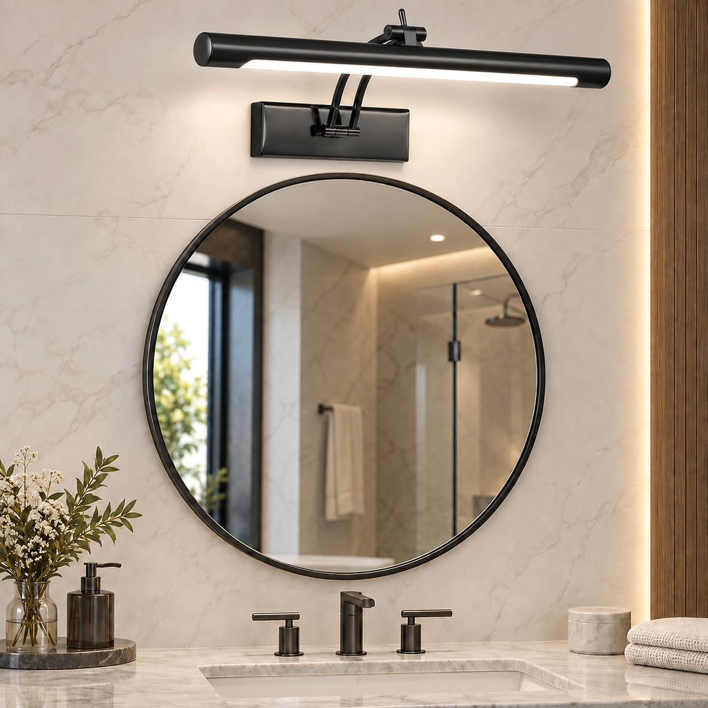 Applique murale LED linéaire noir, 43 cm
