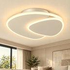 Plafonnier LED blanc rond 40 cm, lumière chaleureuse