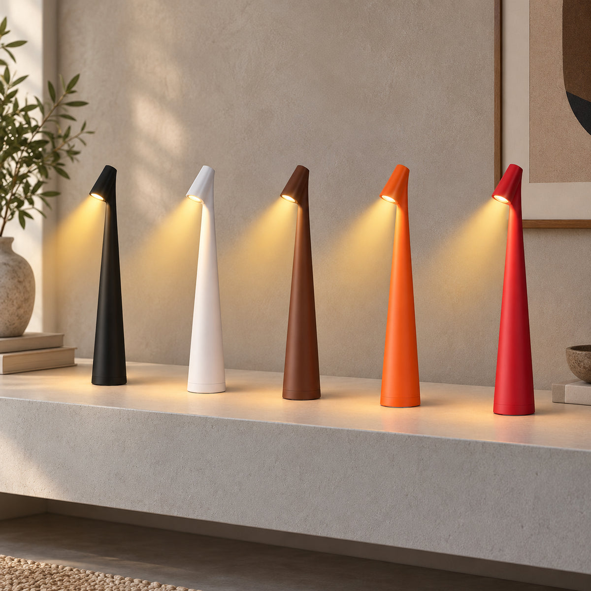 Lampes de bureau LED hautes en cinq couleurs